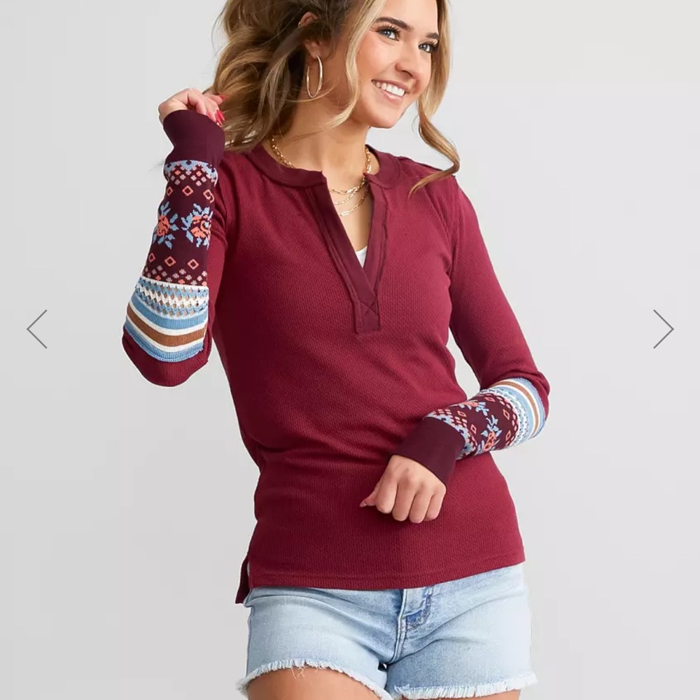NWT FREE PEOPLE MIKAH NOTCH NECK TOP